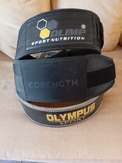 weightlifting belts X 3 and 2x lifting strap sets