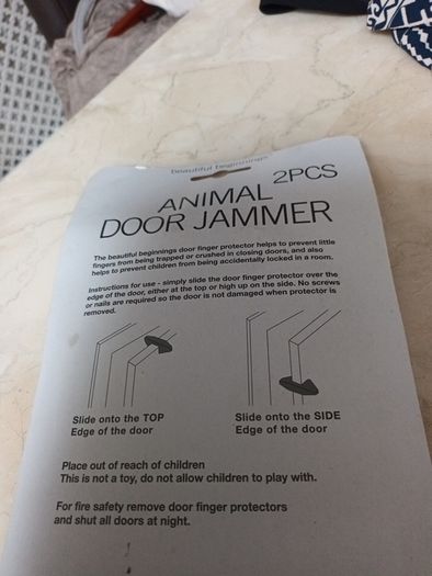 Beautiful  Beginnings Animal  Door Jammer X 2. B.N.W.T.