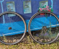 Fixie bike wheel set, lightweight.