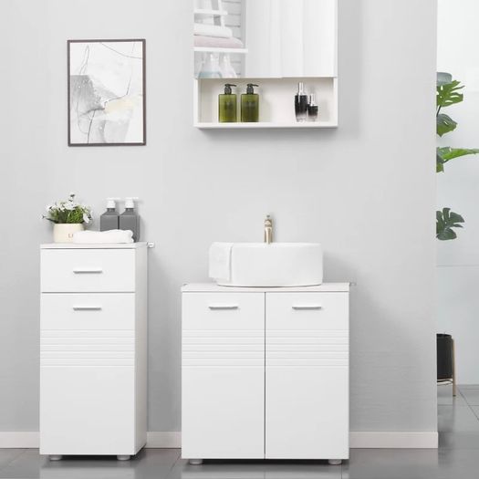 Under Sink Cabinet, Bathroom Vanity Unit, Pedestal Under Sink Design, Storage Cupboard (FREE SHIPPING)