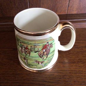 Vintage Gibsons Tally Ho Hunt scene large tankard