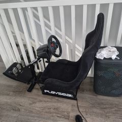 Logitech PlayStation steering wheel pedals and chair