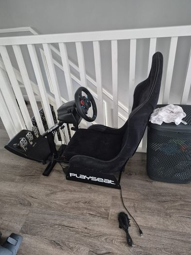 Logitech PlayStation steering wheel and chair