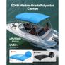 Waterproof & Sun Shade Boat Awning Canopy with Storage Bag, 2 Support Poles, 4 Straps, 96"Lx(73"-78")Wx54"H, Pacific Blue Image 3
