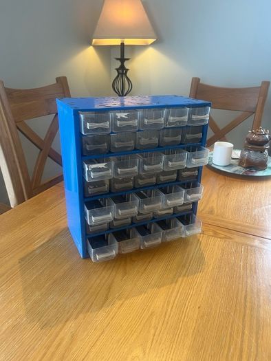 Vintage Raaco Industrial Bank of Drawers