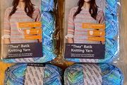 Crelando "Thea" Batik Knitting Yarn. 12 x 50g skeins. + Bonus Gift.
