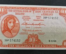 10 Shillings Lady Lavery 1964 Banknote