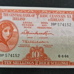 10 Shillings Lady Lavery 1964 Banknote