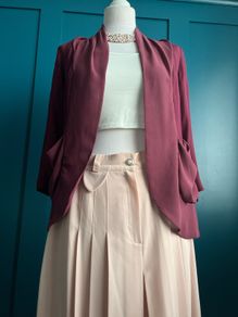 Burgundy drape top. Size XS