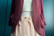 Burgundy drape top. Size XS