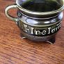 A Pair of Vintage Dark green ireland Decorative cauldron pots Image 7