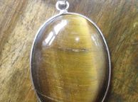 main image for ad Silver Plated 18" Brown Tiger's Eye Pendant Necklace