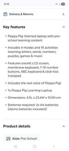 Peppa pig laptop