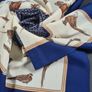 Laura Borghese Vintage Scarf, bird print, made in Italy Image 2