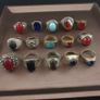 15 Antique Brass Rings Mixed Vintage Collectible Jewelry Lot Image 10