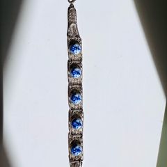 Vintage Delft Windmill Tourist Bracelet Mid Century Dutch Filigree 18cm