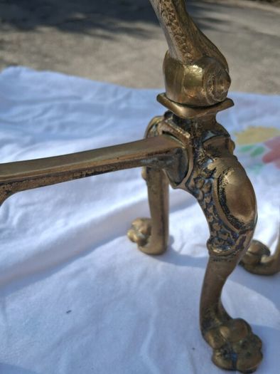 Napolean 111 Heavy Brass Andirons (4kgs)