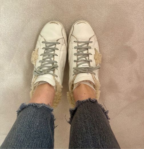 Golden Goose shearling superstar trainers
