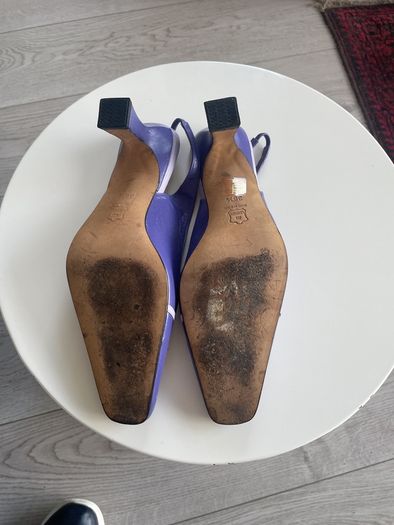 Vintage Celia Rubio Leather Sling Backs