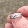 Mid Century Sterling Silver wedding Ring Image 2