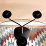 Laurids Lonborg 3 Arm Candle Holder, Rattan & Metal, Danish Mid-Century Image 5