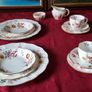 14 Piece Royal Crown Derby English Bone China Derby Posies Pattern Dinner & Tea Set For 2 Person Setting Made In England Image 4