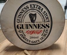 Guinness Extra stout bodhran drums 18 inches complete very good condition
