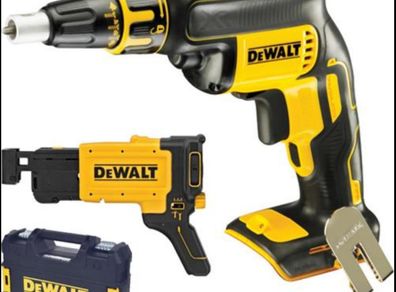 DeWalt DCF620N Cordless Brushless 18V Drywall Screwdriver Body Only With DCF6202 Collated Drywall Screw Gun Attachment & TSTAK