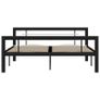 Bed Frame Black and White Metal 140x200 cm Image 3
