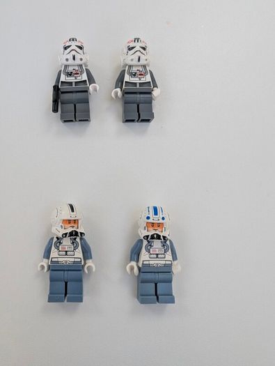 100% Lego AT-AT Driver x 2, Clone Trooper pilot and Captain Jag
