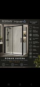 Roman haven6 black sliding door and side panel all size see below for pricing