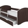 Furniture set- toddlers bed, cot bed, chest of drawers, changing table, wardrobe, tall shelf, wall shelf. Image 2