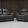 Roman 3+2 Leather Manual Recliner Sofa Image 9