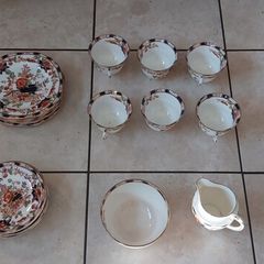 Vintage Bone China Decorative Floral Dinner Set