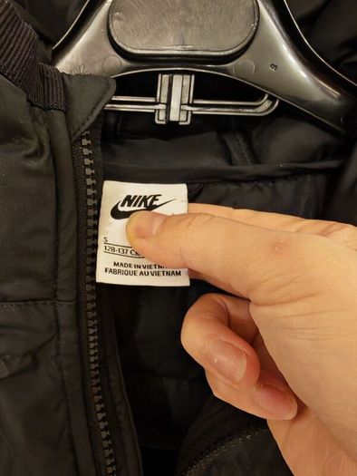8-10 Years old Kids Nike black hooded puffer coat