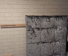 4FT Crushed Velvet Effect Headboard