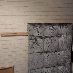4FT Crushed Velvet Effect Headboard