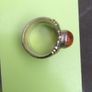 A lovely silver and gold ring with Amber stone Image 6