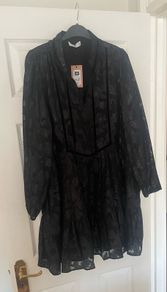 Black lace mini dress Dunnes Gallery Size 20 brand new