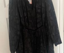 Black lace mini dress Dunnes Gallery Size 20 brand new
