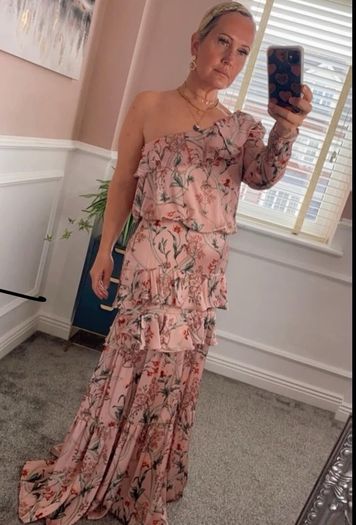 maxi one shoulder dress