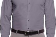 Unlisted by Kenneth Cole Men's Dress Shirt Regular Fit Solid Classic Shirt Gray XL