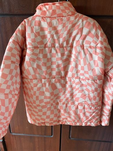 Checked orange coat Uk 8 daisy street