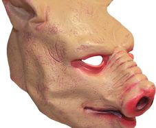 Novelty Pig Latex Mask, One Size,Pink