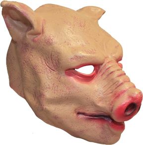 Novelty Pig Latex Mask, One Size,Pink