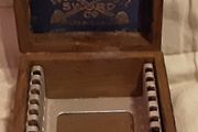 vintage  possibly antique razor blade box