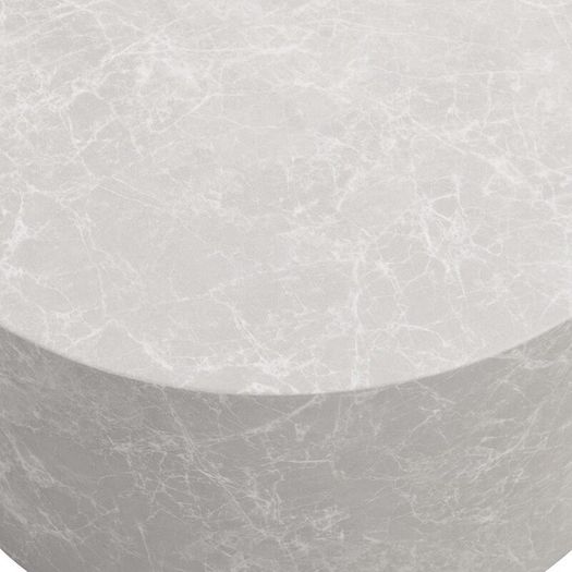Round Coffee Table 60cm Sand Stone Effect Modern Monoblock Design