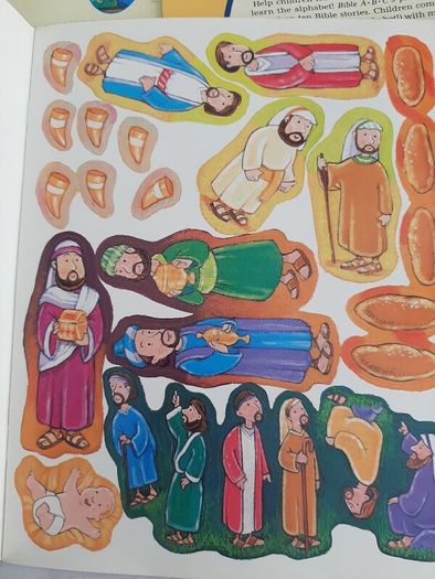 vintage new Bible book with stickers for children