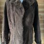 Shearling coat jacket fur suede leather women Gerry Webber size 10-12 brown Image 3