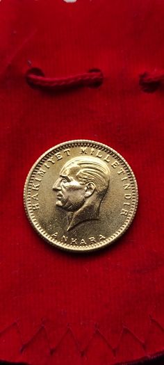 Gold Coin Turkish 100 Piastres Kurush Kemal